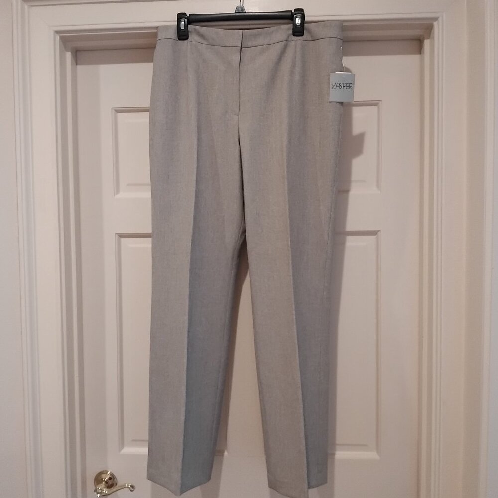 Kasper Classic Kate Pants NWT -- size 14 in Heather Cream